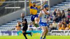 Clare’s Shane O’Donnell tries to block down Waterford’s Austin Gleeson at Semple Stadium.  Photograph: Ken Sutton/Inpho