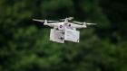 Pro-choice activists deliver abortion pills to women in Northern Ireland from the Irish Republic using a drone, at Narrow Water Castle near Warrenpoint in County Down. Photograph: PA