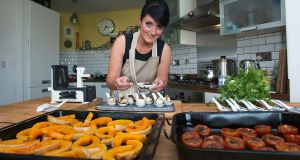 Tanya O’Halloran in her kitchen preparing food for her Supper Club evening. Photograph: Dave Meehan/The Irish Times