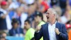 France coach Didier Deschamps “Ireland were quite deep so we wanted to get Griezmann closer to Giroud and get some speed with Coman out wide and use the width better. But above all to get presence up front because the four attacking players with Dimitri, Antoine, Kinglsey and Giroud created presence up front and we created a lot of chances.” Photo: Getty Images