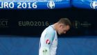 England captain Wayne Rooney is substituted against Iceland. Photo: Kai Pfaffenbach/Reuters