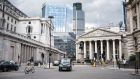 The Bank of England in London: Goodbody Stockbrokers in Ireland seeks  to provide  clients with comprehensive coverage of UK financial stocks. Photograph: Marco Kesseler/The New York Times