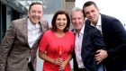 Newstalk’s breakfast team from September: Shane Coleman, Colette Fitzpatrick, Paul Williams and Alan Quinlan. Photograph: Maxwell’s