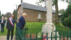 Minister for Culture Heather Heather Humphreys lays a wreath at the monument to the 16th (Irish) Division outside the church at Guillemont