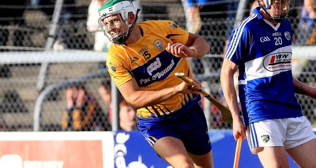 Aaron Shanagher scored three as Clare thrashed Laois to book their place in the second round of the All-Ireland qualifiers, where they will face Limerick. Photograph: Inpho
