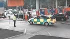 A  image taken from CCTV and  issued by Northumbria Police of Shaun Scandle in his fake ambulance with blue lights and a siren as it passes through traffic waiting to use the Tyne Tunnel. Photograph: Northumbria Police/PA Wire