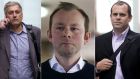 Former Barclays employees (L-R) Jay Merchant, Jonathan Matthew and Alex Pabon, were sentenced on Thursday to prison terms for having manipulated the Libor interbank rate. Photograph: Getty Images
