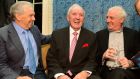 John Giles with the late  RTÉ sports presenter Bill O’Herlihy and Eamon Dunphy at launch of his O’Herlihy’s autobiography “We’ll leave it there so” in 2012. Photograph: Bryan O’Brien/The Irish Times 