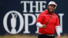 Andrew Johnston is the 27-year-old golfer from London who parties and likes his mates, actually has mates. Beef’s beard makes Shane Lowry’s look like a finely sculpted piece of artwork. His smile is a million dollars. Photograph: Craig Brough/Reuters