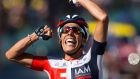 Colombia’s Jarlinson Pantano took the 15th stage of the Tour de France. Photograph: AP