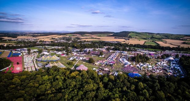 A bird’s eye view of Electric Picnic 2015 in Stradbally, Co Laois. Photograph: Niall Bouzon/Inpho/Red Bull 