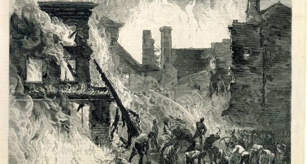 The Illustrated London News depicts the fire in the Liberties in 1875. Photograph: Illustrated London News/ South Dublin County Council Digital Library