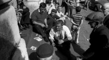 Playing Cards in front of Custom House, 1969. Photograph: Nutan
