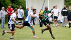  Tshoboko Johnviss Moagi  of the South Africa Gaels in action against Galicia  at UCD  in Dublin. Photograph: Chris Bellew / Copyright Fennell Photography 2016