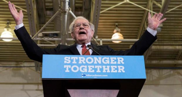 Warren Buffett (speaking for the Hillary Clinton campaign): like other legendary fund managers, he has had his bad years along with the good. Photograph: Ruth Fremson/The New York Times 