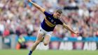  Tipperary’s Conor Sweeney  celebrates scoring his side’s second goal against Galway in the quarter-final. Photograph: Donall Farmer/Inpho