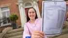 Niamh Ryan from Castleknock with her eight A1 results in the Leaving Certificate at Loreto College, St Stephen’s Green. Photograph: Alan Betson/The Irish Times