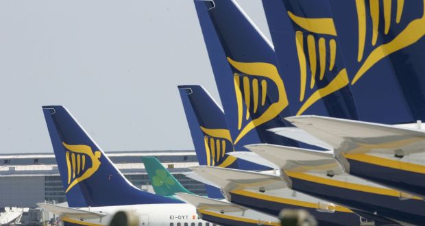  Shares in Ryanair rose by 1.5 per cent to €12.015 on improved market sentiment for the sector. Photograph: Alan Betson / The Irish Times