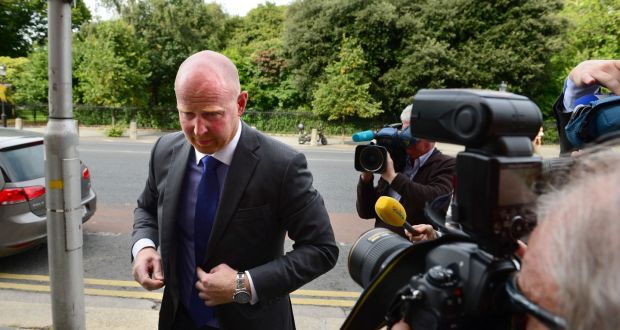 Pat Hickey’s son Fred following a meeting with Minister for Foreign Affairs Charlie Flanagan in Dublin. Photograph: Dara Mac Dónaill/The Irish Times