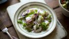 Seabass ceviche with quinoa salad. Photograph: Donal Skehan