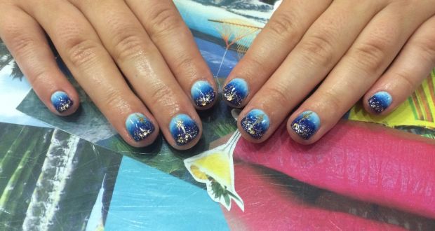 Niamh Towey’s starry night nails at Tropical Popical