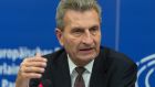 EU commissioner for the digital economy and society Günther Oettinger: “We will have a common set of rules rather than 28 different sets of data protection rules.” Photograph: Patrick Seeger/EPA