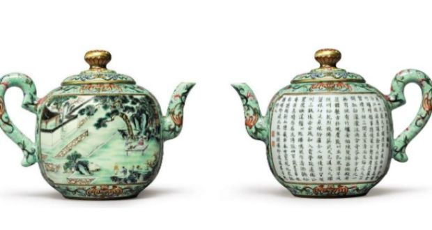 A  Qianlong Dynasty porcelain teapot sold this week by Sotheby’s of New York for $3.5 million, which was coveted by over 10 bidders, is one of only two known and is an ode to Emperor Qianlong’s adoration of tea. 