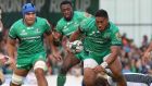 Connacht’s Bundee Aki: switches to outside centre for clash with Zebre. Photograph: Billy Stickland/Inpho