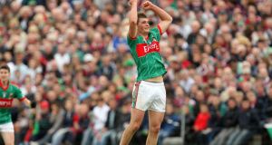 Aidan O’Shea celebrates victory for Mayo in the 2008 Connacht minor final. Photographs: Cathal Noonan/Inpho