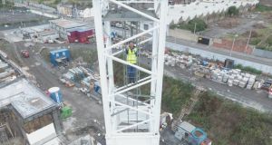 The crane climb over Dublin’s north docklands