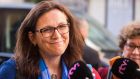 Cecilia Malmstrom, European Commissioner for Trade,   in Bratislava: “If we do not conclude TTIP before January 19th, then there will be a natural pause.” Photograph:  Jakub Gavlak/EPA