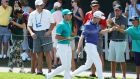  Rory McIlroy walks to the 15th green during the third round of the Tour Championship at East Lake Golf Club. Photograph: Scott Halleran/Getty Images
