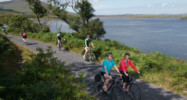 Man-made treasures such as the Great Western Greenway in Mayo pulls scores of walkers and cyclists to the region. Photograph: Michael McLaughlin