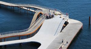 Kalvebod Waves, which cost about €4 million, in Copenhagen