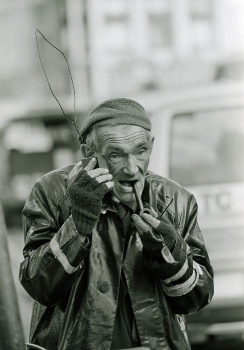 Tuned In....a photograph taken in Westmoreland Street, Dublin late 1970s.  Photograph: Eric Luke