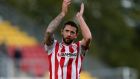 Rory Patterson scored two late goals for Derry City. Photograph: Inpho
