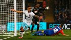 Manuel lanzini gave West Ham all three points at Crystal Palace. Photograph: Reuters