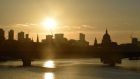 Dawn  over the City of London. Britain’s £900bn   commercial real estate market was an early victim of the financial market turmoil that followed the Brexit vote.  Photograph: Reuters/Toby Melville
