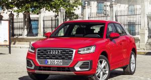 Audi’s Q2 compact crossover, which goes on sale in Ireland this week. For the moment, only prices for the diesel models have been announced, which kick off with the 1.6-litre 110hp SE model at €32,490 while an S-line version costs €35,790.