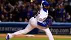  Aroldis Chapman pitched the Chicago Cubs to victory in game five of the World Series. Photograph: Epa