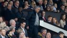 Jose Mourinho has been charged by the English FA after he was sent to the stands during Manchester United’s 0-0 draw with Burnley. Photograph: Reuters