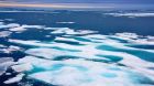 Sea ice in the Northwest Passage near Nunavut in the Canadian Arctic. Photograph: Alamy via The Guardian.