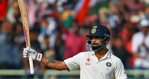 Virat Kohli’s unbeaten 151 put India firmly in control after the first day of the second Test against England. Photograph: Reuters/Danish Siddiqui