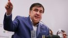 Mikheil Saakashvili, former governor of the Odessa region,  describes Ukraine’s political elite as “corrupt filth”. Photograph: Roman Pilipey/EPA 