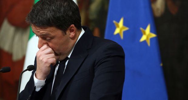 Outgoing Italian prime minister Matteo Renzi: the former mayor of Florence was a pro-EU force, and a powerful centre-left voice at the EU table. Photograph: Franco Origlia/Getty 