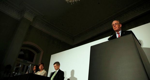 Lawyer Richard McLaren delivers his second and final part of a report for the World Anti-Doping Agency (WADA), at a news conference in London. Photograph: Neil Hall/Reuters