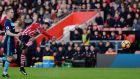  Southampton’s Sofiane Boufal scores his team’s goal. Photograph: Reuters