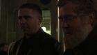 Singers Damien Dempsey and Glen Hansard outside Apollo House in Dublin city centre last night where the Home Sweet Home coalition opened the Name-owned building for use by homeless people. Photograph: Youtube 