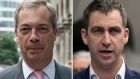 Nigel Farage and Brendan Cox as the widower of murdered MP Jo Cox hit out on Twitter at the former Ukip leader’s response to the suspected terrorist attack in Berlin.  Photograph: PA Wire 