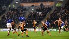Ross Barkley’s late strike earned Everton a 2-2 draw at Hull City. Photograph: Danny Lawson/PA